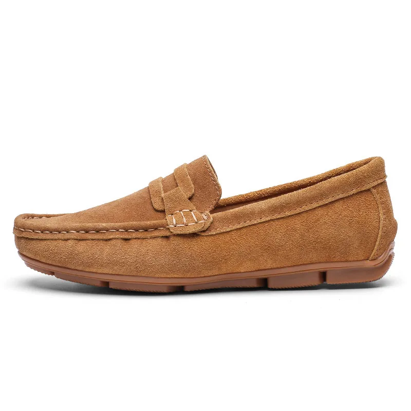 Yut-899-Brown Лоферы, обувь мужские квартиры, мужские лоферы, замша, кожа, большие размеры, повседневная обувь, Взрослые Мокасины, обувь для вождения, мужская обувь синего цвета - Цвет: Yut-899-Brown