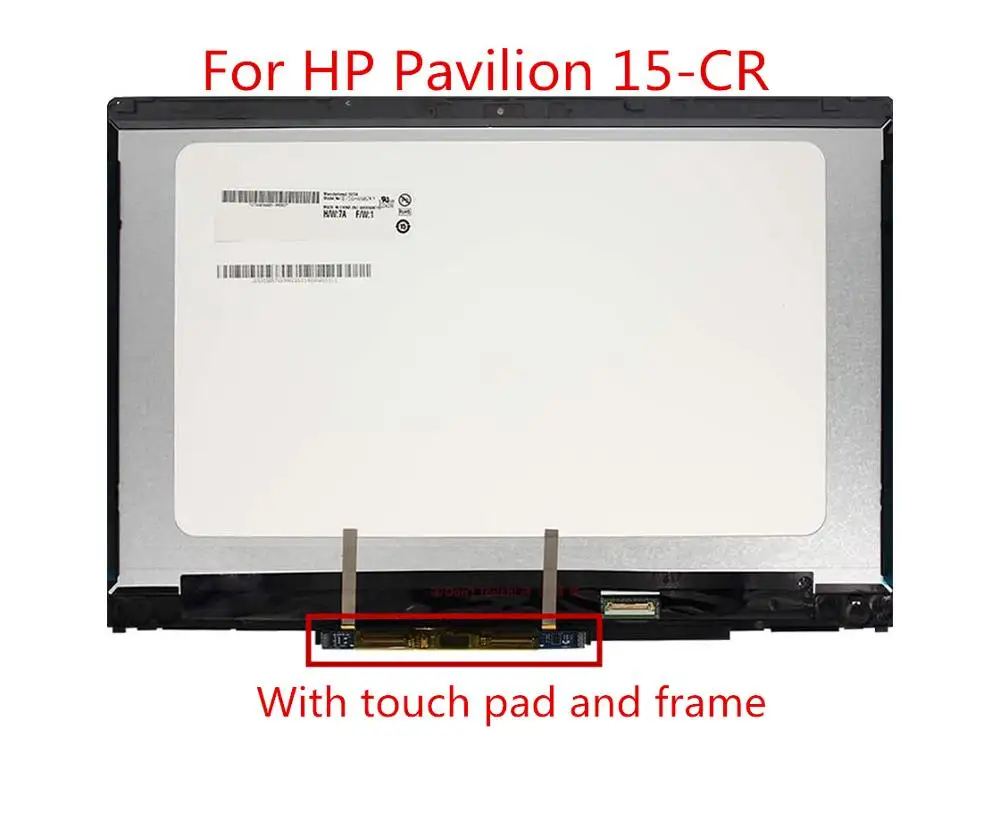 ЖК-экран в сборе с сенсорной рамкой для ноутбука HP Pavilion x360 15-cr0002ng 15-cr 15 6 дюйма |