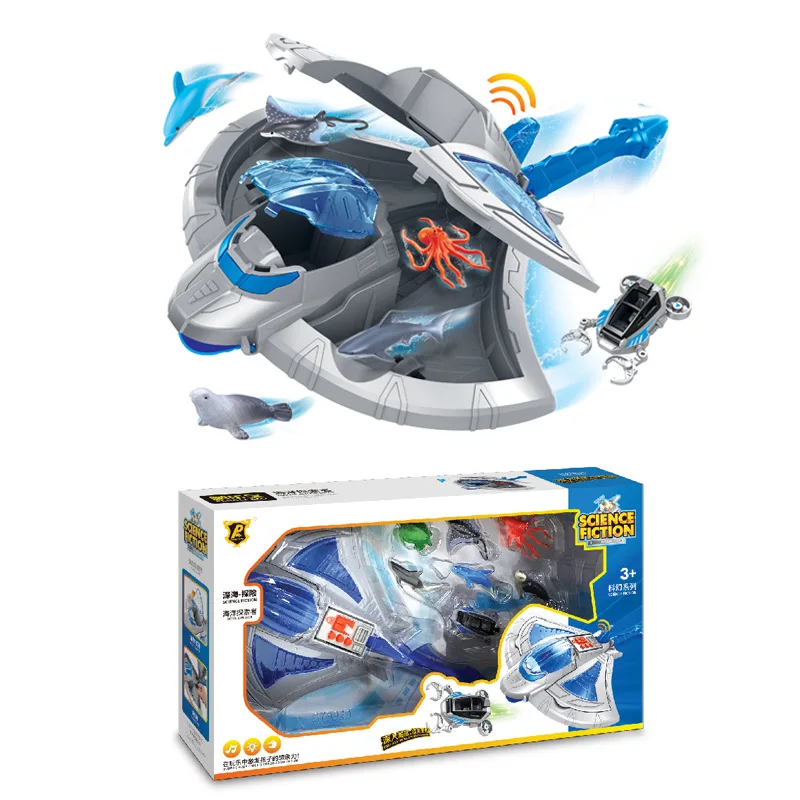 

Penglebao Oceans Series Devil Machinery Fish Transport Oceans TENSOGER 6 Kinds of Sound Storage CHILDREN'S Toy