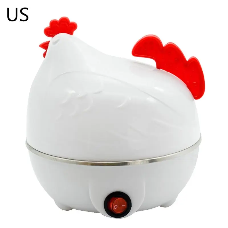 1 компл. 7 яиц емкость электрическая яйцеварка для крутых яиц с автоматическим отключением - Цвет: US plug White