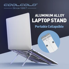 COOLCOLD Laptop Stand Height Adjustable Aluminum Laptop Riser Holder Portable Ergonomic Notebook to 17 inch for MacBook Air Pro