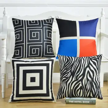 

45*45cm Sofa Back Waist Cushion with Inner Hotel Home Decors Bed Pilow with Core High Quality Cotton Linen Cushion Cover