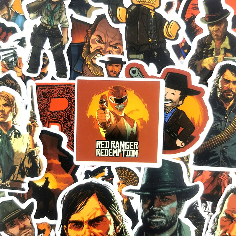 50 шт./компл. Red Dead Action Adventure Game водонепроницаемый ПВХ Граффити стикер для ноутбука чемодан для скейтборда детская игрушка стикер