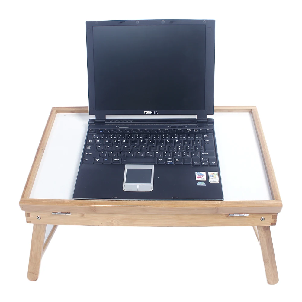 

Wood Color Adjustable Laptop Stand For Bed Computer Desk Breakfast In Bed Table Portable Folding Work Study Table SKU19981052