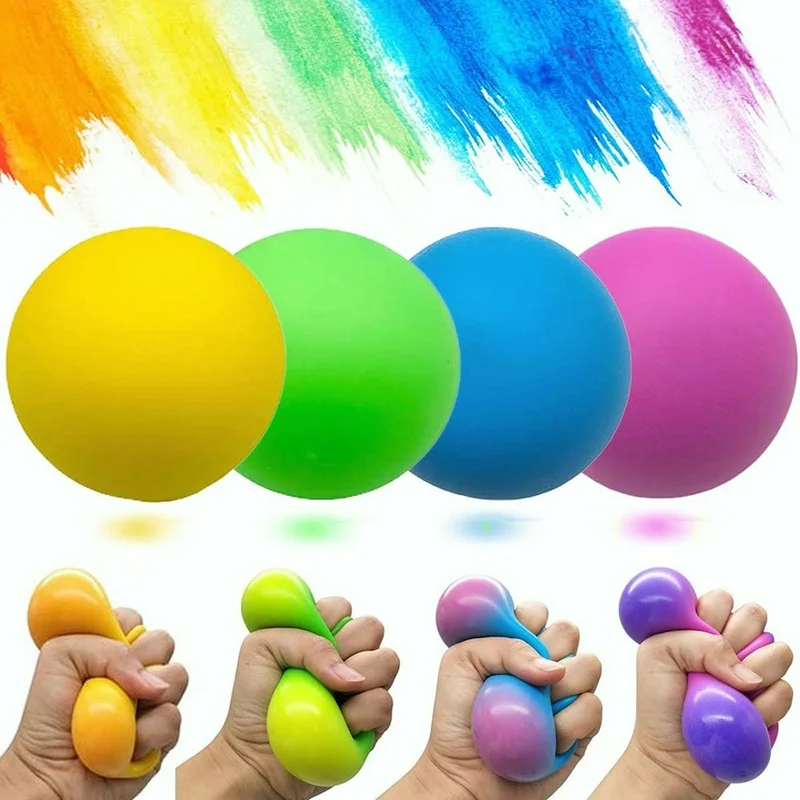 Balle anti-stress arc-en-ciel pour enfant, balle anti-stress, balle à  presser, couleur changeante, jouet pour enfant - AliExpress