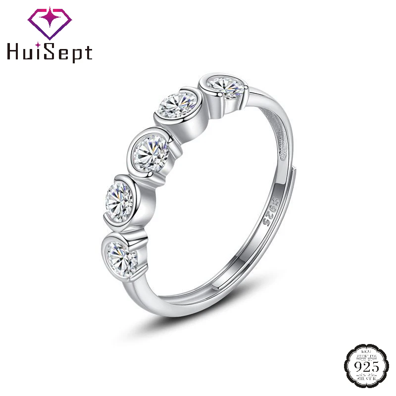 HuiSept женское кольцо S925 серебряные ювелирные изделия аксессуары с цирконом