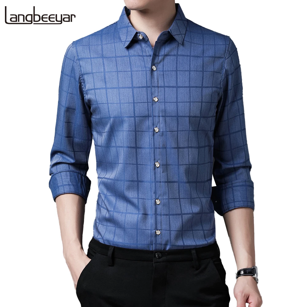 men's fall casual slim fit shirt