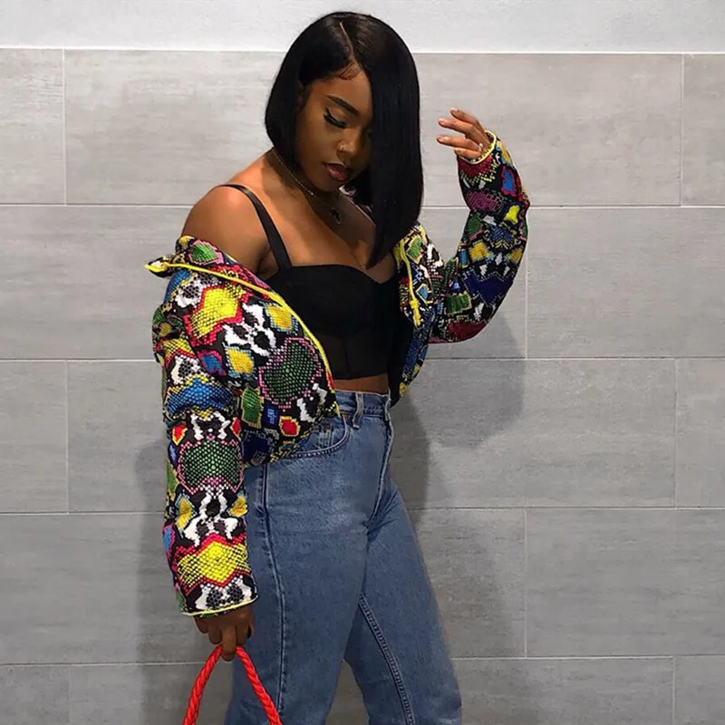 colorful snakeskin jacket