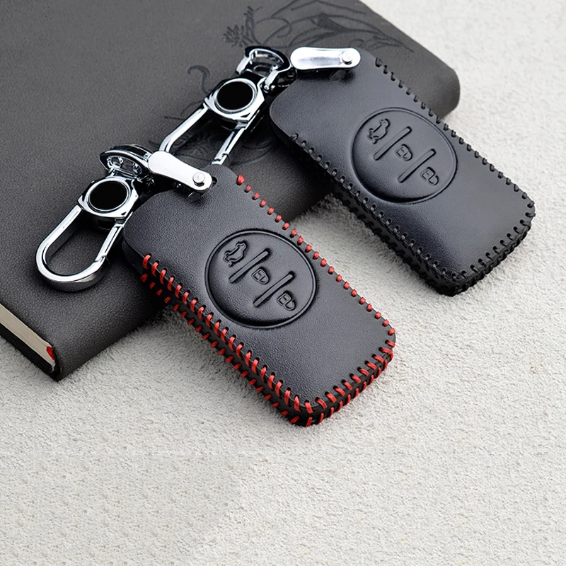 Fashion Top Layer Leather Car Key Cover Case Shell For Chery Tiggo 8 Arrizo 5 Pro Gx 5x eQ7 Chery Tiggo 7 Pro Accessories