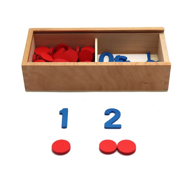 Kids Wooden Montessori Cognitive Cards Number Counting Math Game Educational Toys For Kids Early Childhood Preschool Training 2