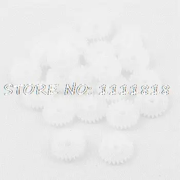 

20 Pcs White Plastic Machine Electric Racecar Model 13mm Dia Gear