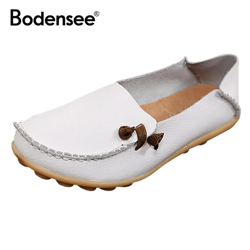 

Big Size 35-44 Ladies Shoes 2019 New Flats Woman Genuine Leather Women Shoes Slip On Flats Zapatos De Mujer Driving Loafers