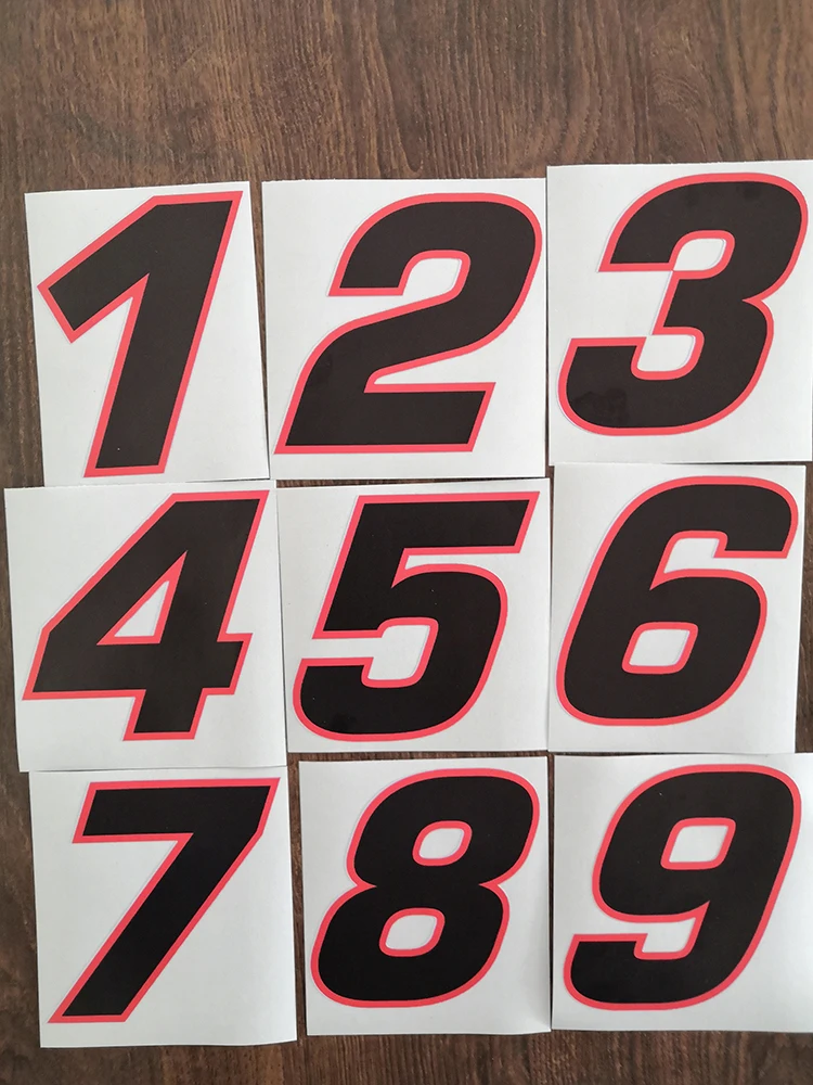 Three RatelsFTC-717# Car Styling Racing Number Camouflage Sticker Motocross Auto Stickers Bike Waterproof decals