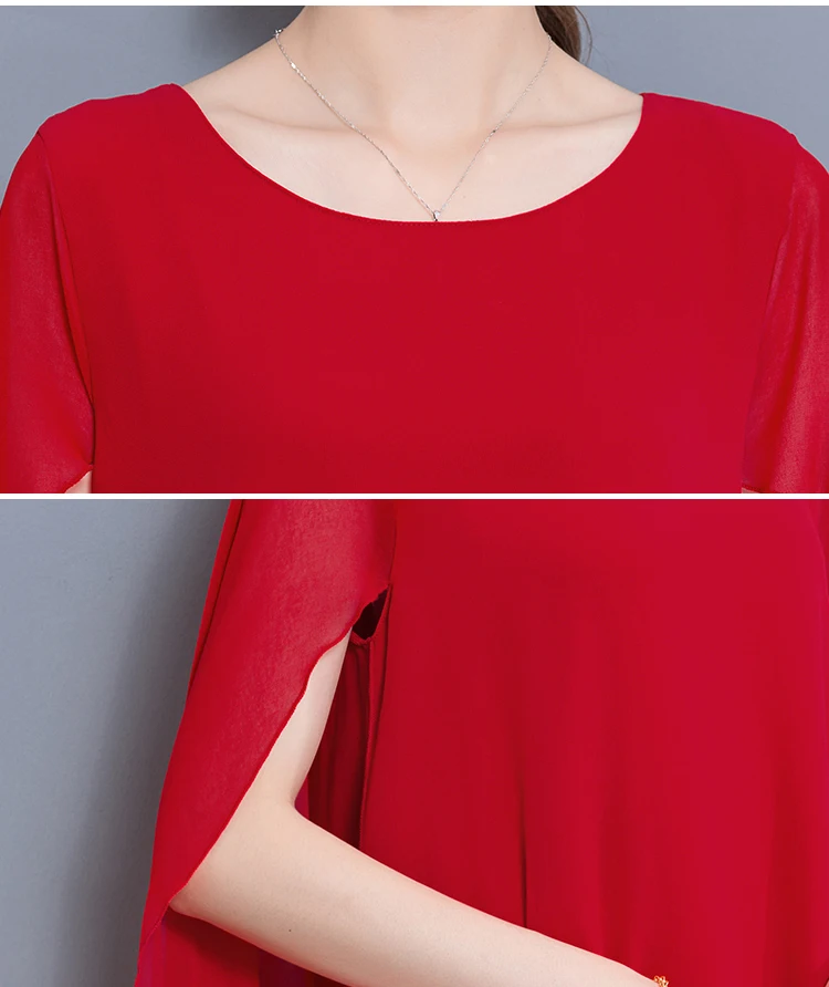 Новое шифоновое платье с накидкой, элегантные вечерние платья для женщин размера плюс 4xl 5xl, лето, вечерние платья, благородная красная одежда