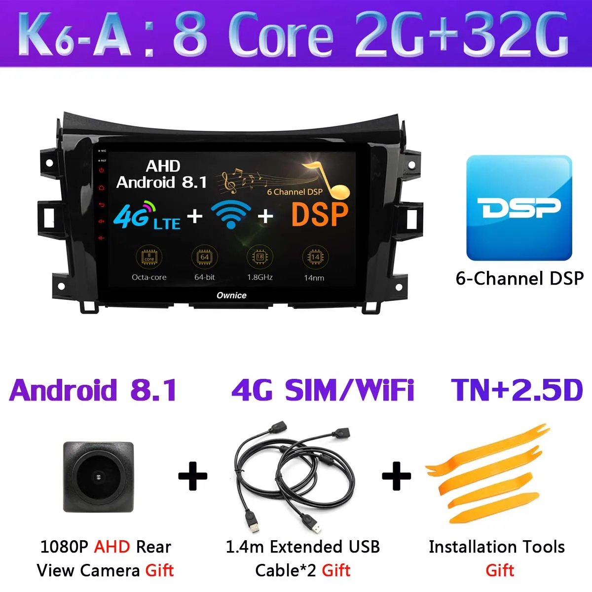 360 ° камера Android 9 4G+ 64G SPDIF DSP Авто CarPlay Автомобильный мультимедийный плеер gps Радио для Nissan Navara NP300 terra Renault Alaskan - Цвет: K6-A