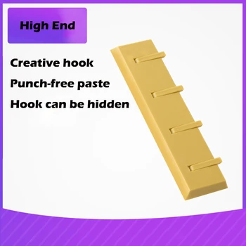 

High End Furniture Hanging Hook ABS Creative Piano Style Hook Free Punching Strong Paste Bathroom Wall Decorative Hook Coat Rack