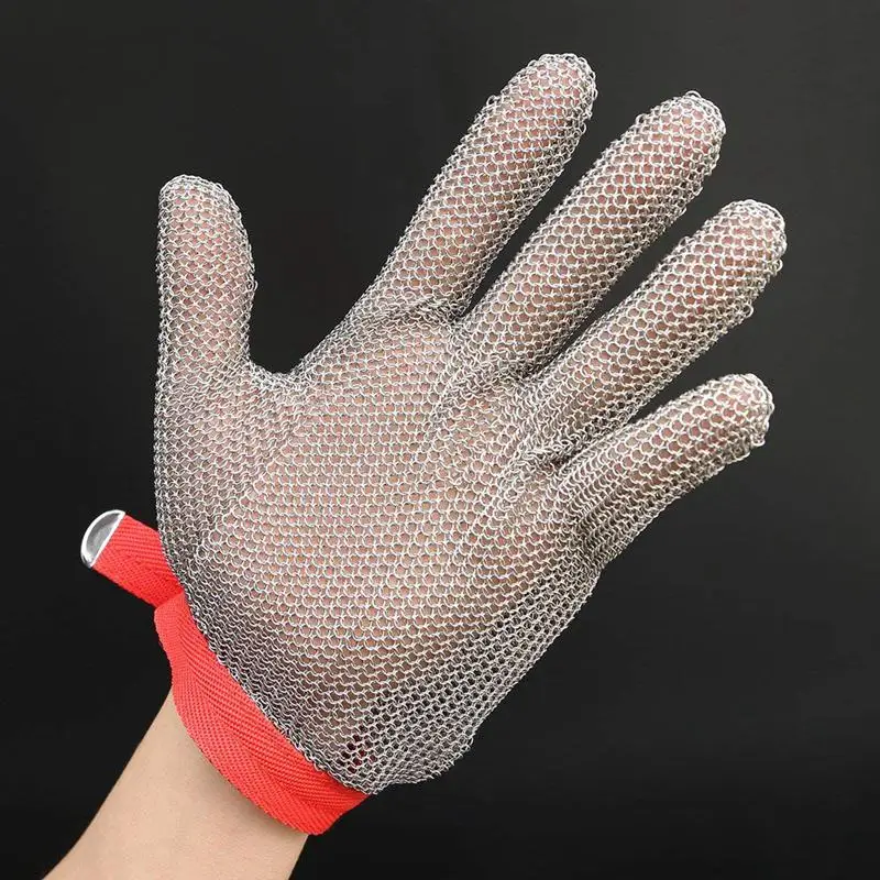  Protective Glove Stainless Steel Mesh Cutting Resistant Chain Mail Chain for Kitchen Butcher S - 4000145349322