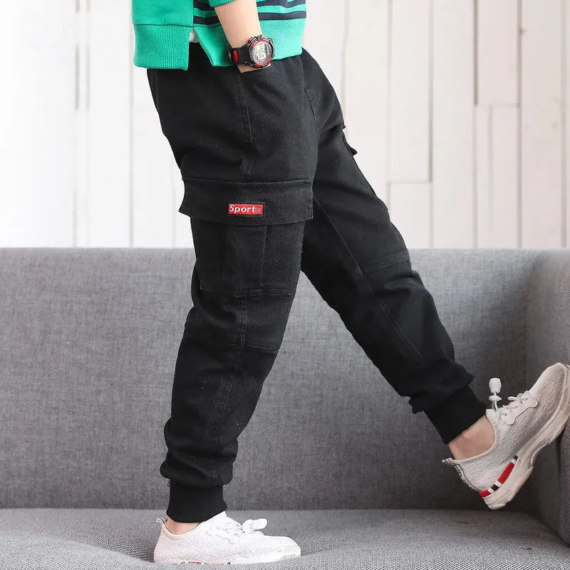 

Childrenswear Boys' Casual Pants Children Spring And Autumn Bib Overall 2019 Spring New Style Big Boy Korean-style Western Style