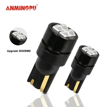 

ANMINGPU 2Pcs Signal Lamp W5W LED Bulb 3030 SMD T10 Led W5W 168 194 Clearance Lights Reading lamp 12V Car Accessories White Red