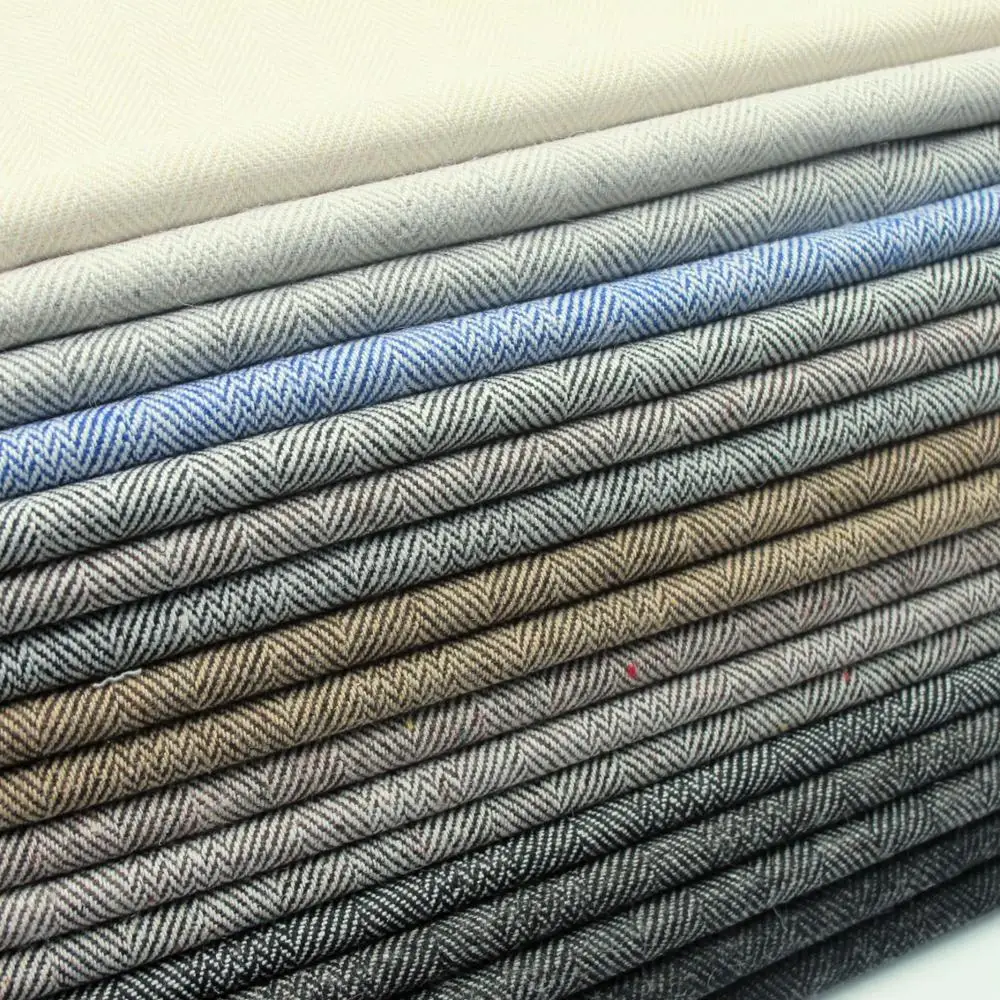 Шерстяная ткань в елочку для осеннего и зимнего пальто Модная Сумка(420 г/㎡)(25% шерсть+ 75% химическое волокно) ширина см