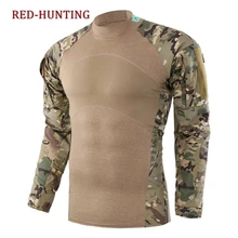 Армейская тактическая рубашка с длинным рукавом для страйкбола, костюм для пейнтбола, военная одежда для охоты