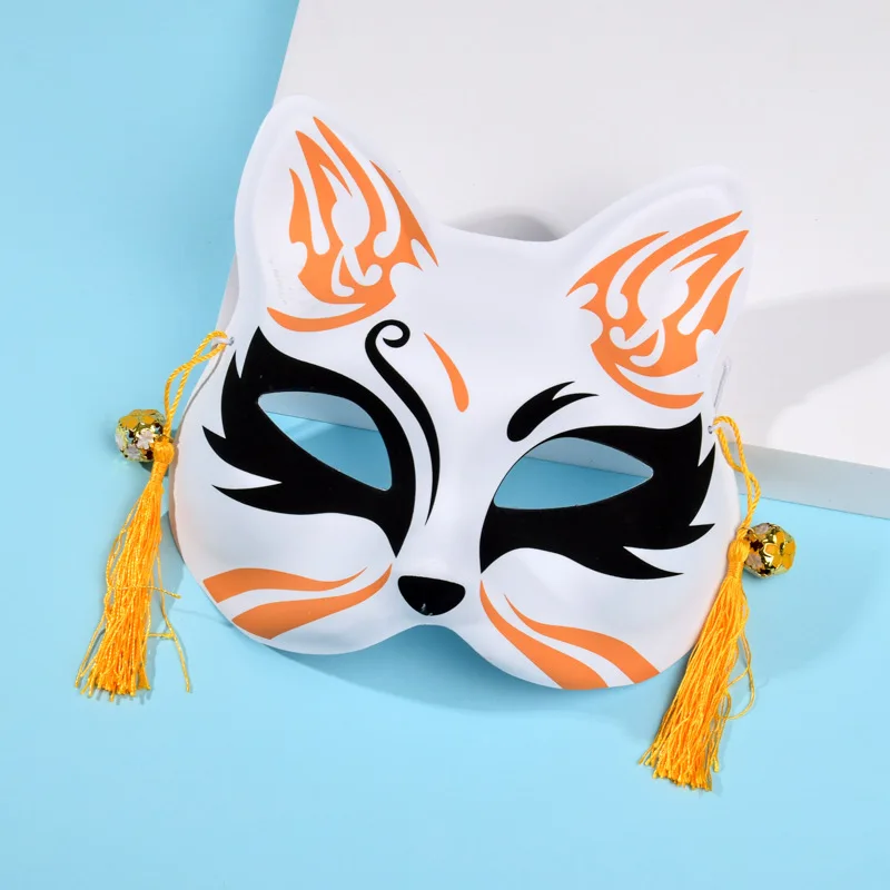 Cosplay Fox Mask Cat Japanese mask painted cat Natsume's Book of Friends fox half face mask cosplay Halloween Mask Cos Costumes halloween costumes for adults Cosplay Costumes