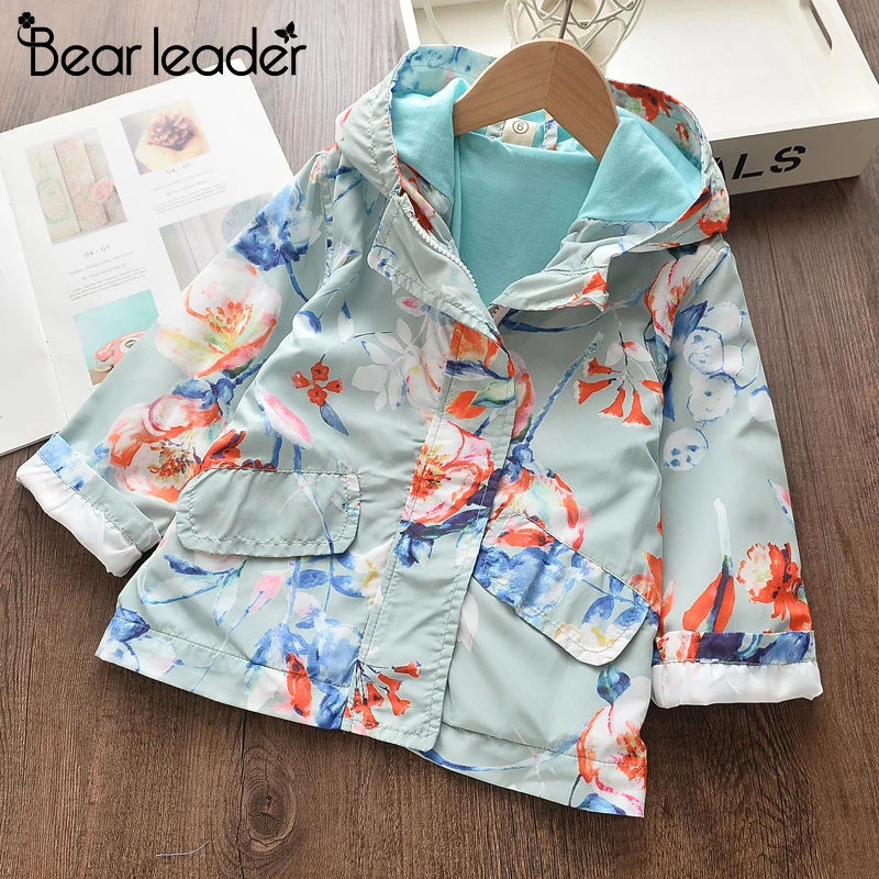 Bear Leader/пальто для девочек Новые весенние детские куртки Зимняя ветровка с
