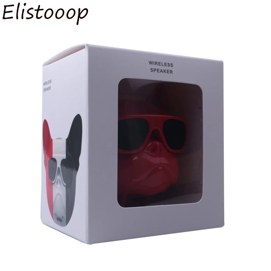 Red add box Bluetooth динамик маленький бульдог Bluetooth динамик стерео Открытый бас динамик многоцелевой компьютер ПК динамик TF MP3 плеер - Цвет: Red add box