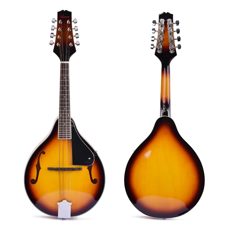 

ABUO-8-String Basswood Mandolin Musical Instrument with Rosewood Steel String Mandolin Stringed Instrument Adjustable Bridge