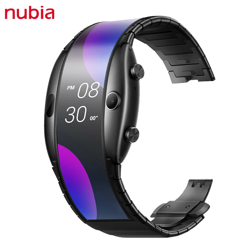 Умные часы Nubia Alpha Складной гибкий экран 4 01 дюйма Snapdragon 8909 Вт Bluetooth звонки |