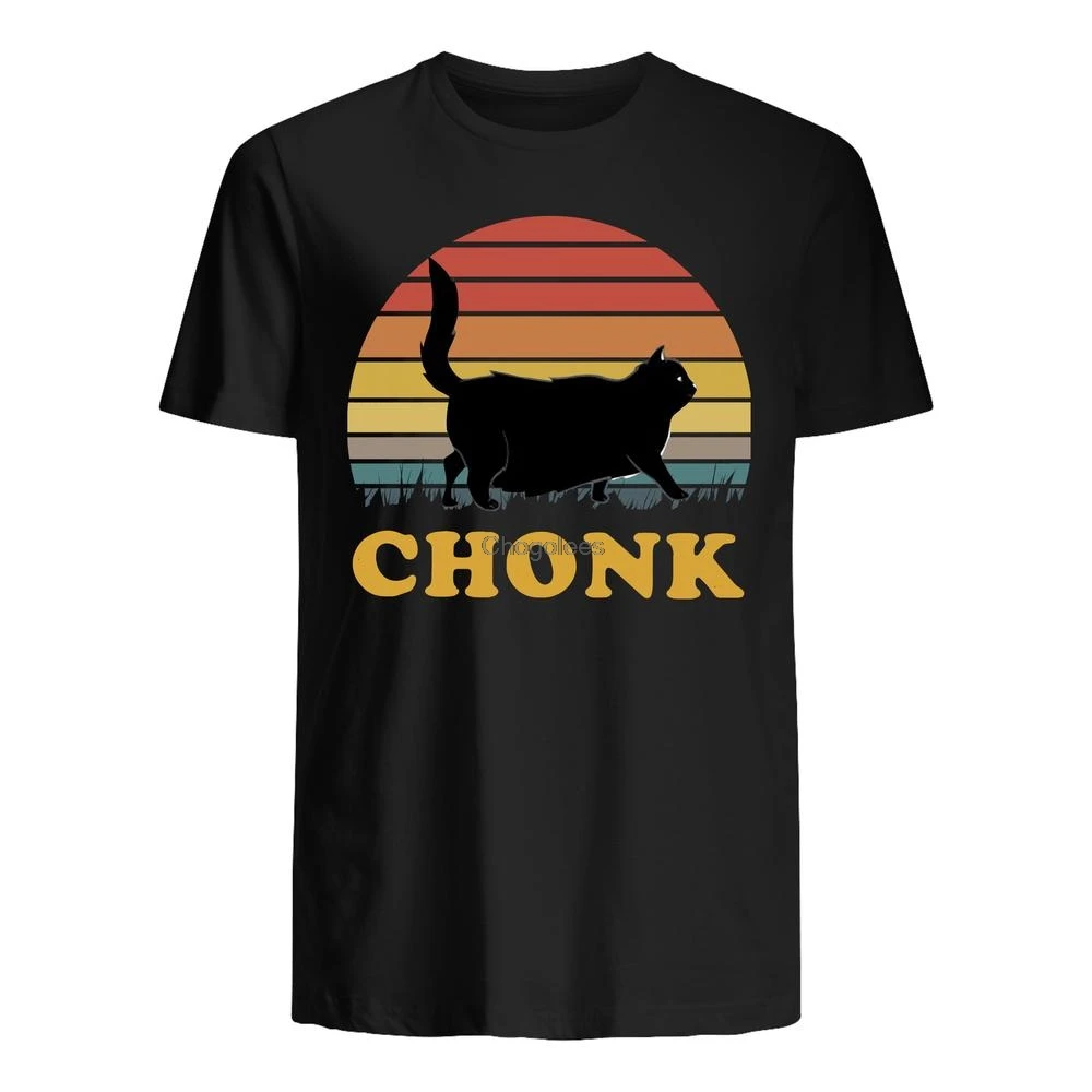 Футболка Chonk с котом Meme футболка рисунком толстых кошек большим винтажная