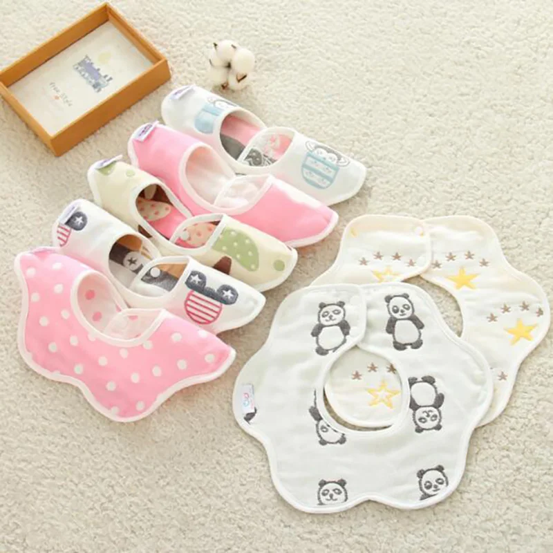 Newborn baby bib Burp Cloths toddler Nursing baby stuff feeding cotton bibs gauze Saliva Bandana Printing