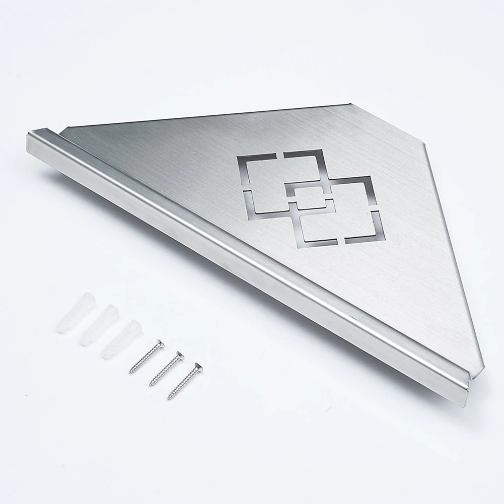 Storage Accessories Screw Mounted Quick Drain Holder Waterproof Bathroom Shelf Shampoo Anti Rust Stainless Steel - Цвет: Brushed