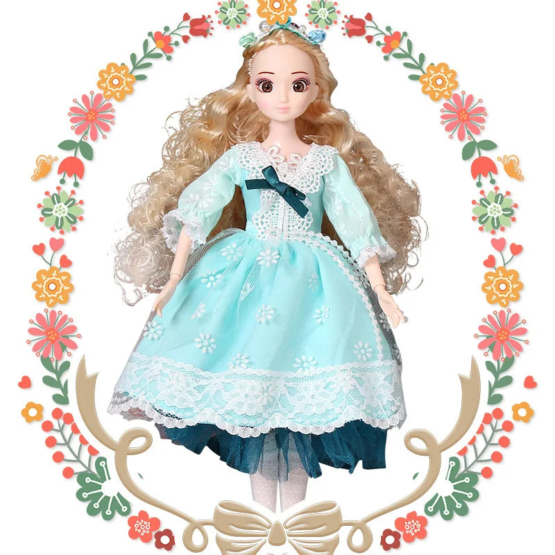 30 см кукла принцессы с платьем 3D глаза Bjd подвижное тело 1/6 женские модные куклы подарок для девочки