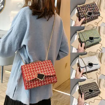 

Womens Quilted Chain Bag Leather Shoulder Crossbody handbag Messenger Purse Fashion Casual Waterproof Chain Coin Shoulder Bag