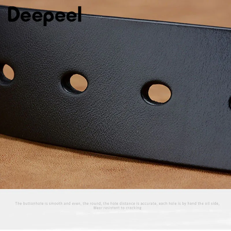 Deepeel 1 шт. 3.8X105-160 см Высококачественный мужской роскошный модный первый слой воловьей кожи ремень с металлической пряжкой ремень из натуральной кожи