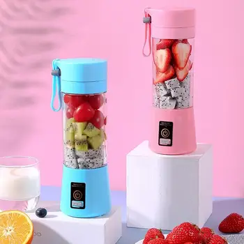 

JC-09 380ML Low power consumption Portable Mini Juice Extractor Portable Battery USB Charging Juicer Cup Two/Four/Six Leaves