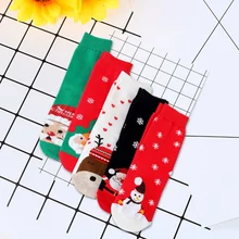 Милые рождественские носки; теплые рождественские хлопковые носки; удобные женские Чулочно-носочные изделия с милым животным принтом