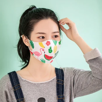 

Windproof Adjustable cute Kiwi mouth face mask Dust-proof 3pcs Breathable masks Fruit maski Anti pollution mask