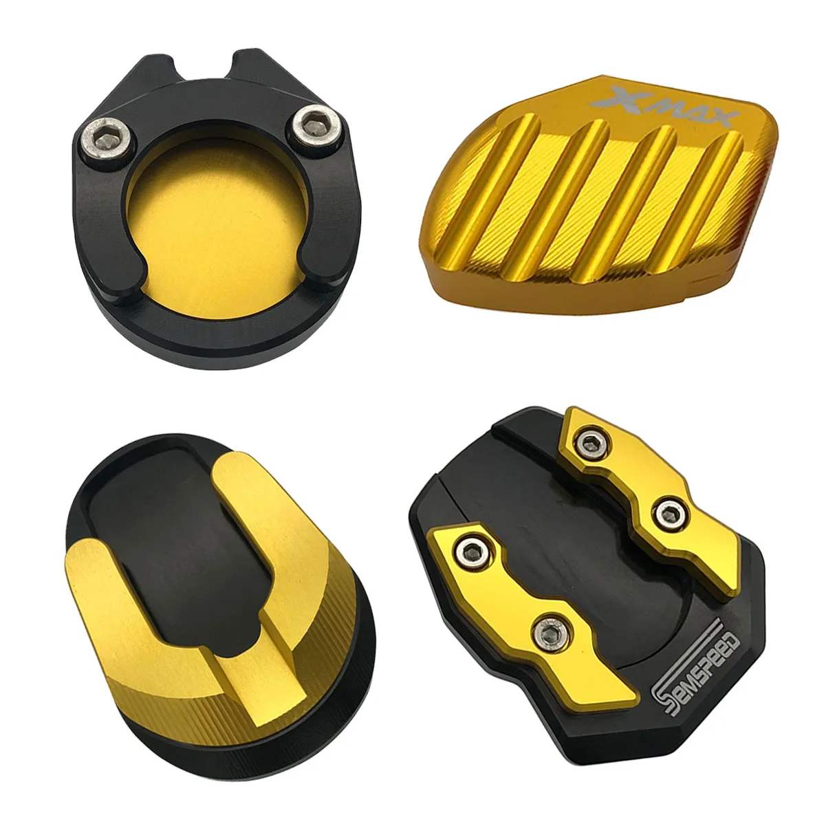 X-MAX Sidestand колодки для Yamaha XMAX 300 125 250 Мотоцикл с ЧПУ боковые подставки стенд расширение наколенник с пластиной