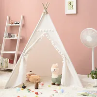 Kids Tent Teepee Tent For Children  Portable Tipi Infantil House For Girl Cabana Boy  Tents Decoration Carpet LED Lights 1