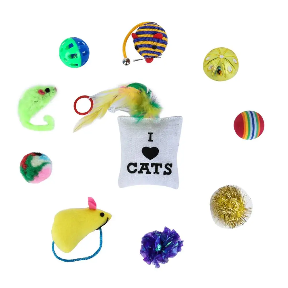 10-14 шт./компл. мыши мышь Catnip Пластиковые забавные сизаль игры игрушечные наборы интерактивные Игрушки для маленьких кошек любимцы котята товары