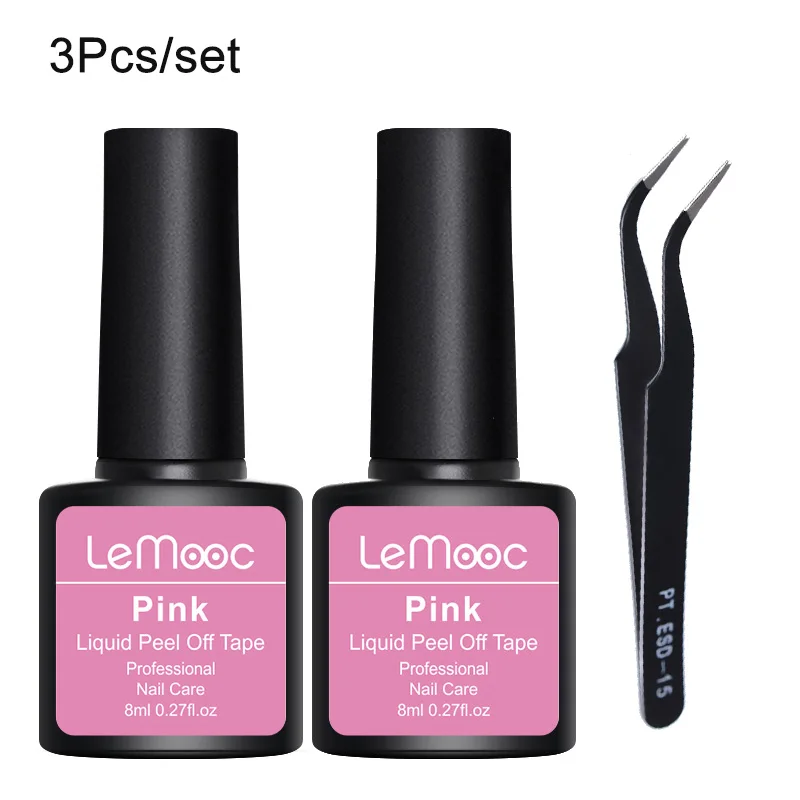 Lemooc 8 мл антизамерзающий Отшелушивающий лак для ногтей латексная защита для кутикулы розовая защита для кутикулы лак для ногтей маникюр Нейл-арт латекс - Цвет: set 6