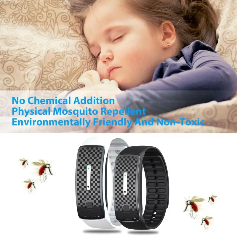 Bracelet Anti-moustiques à Ultrasons - Pour Adultes Et Enfants - Protection Sans Produit Chimique