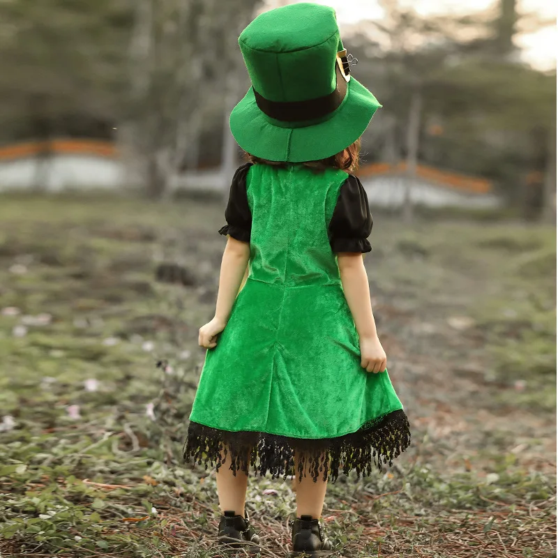 Irish Goblin Dwarf Cos Green Dress Hat 