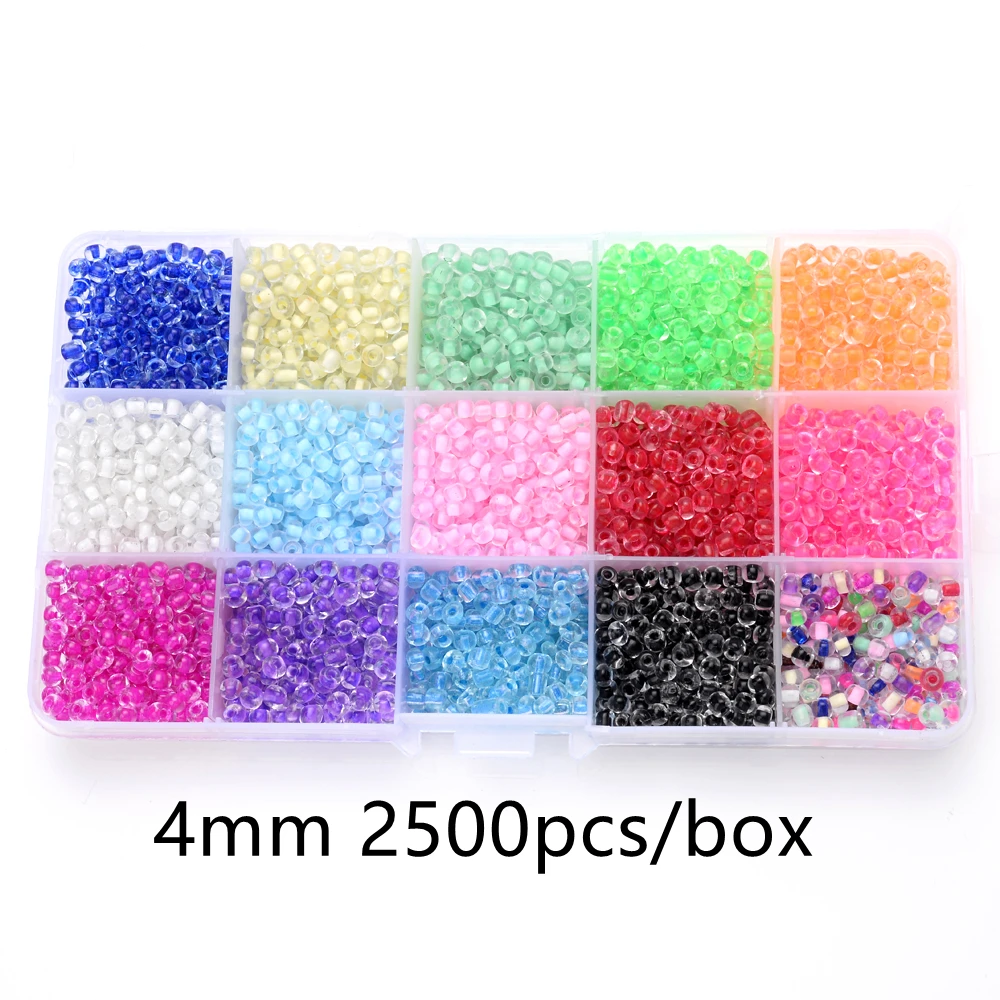 China Factory DIY Seed Beaded Bracelet Making Kit, Including Round Glass  Seed Beads, Tweezers, Elastic Thread, Polyester Thread Beads: 3560pcs/box  in bulk online 