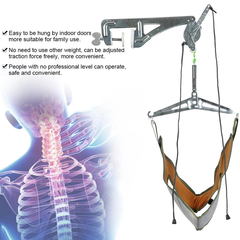 

Подвесное устройство для вытягивания шеи, Шейная Растяжка для фиксации шеи, коррекция шеи, снятие боли, хиропрактика, массажер для головы