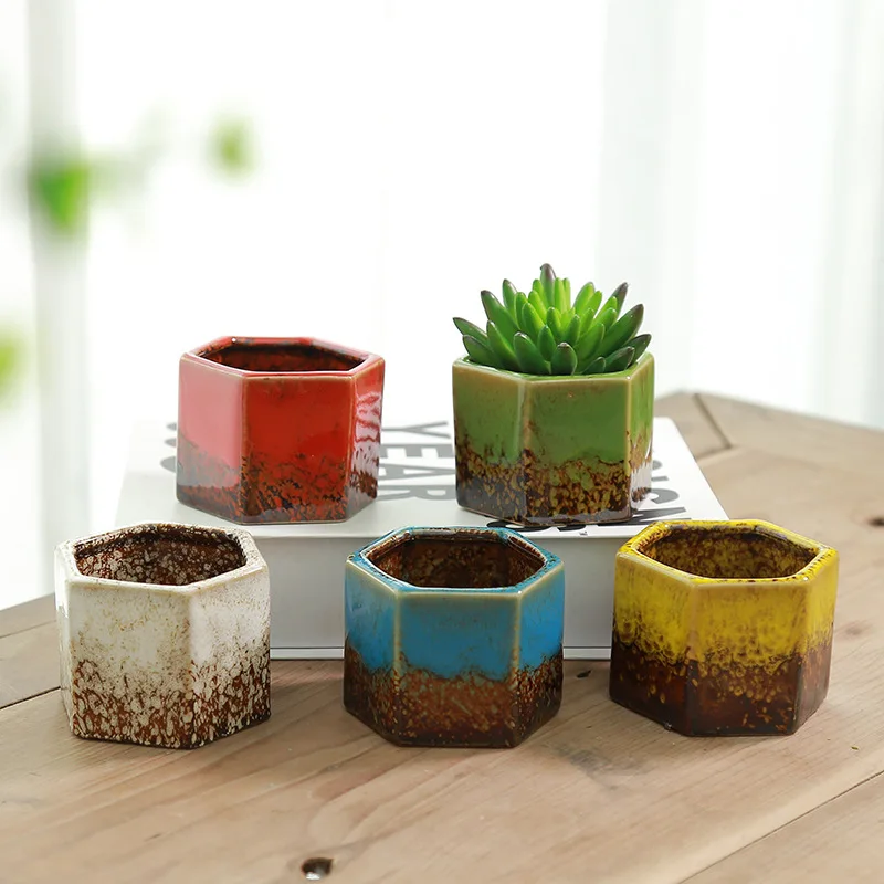 

Ceramic Flower Pot Succulent Planter Desktop Potted Plant Home Decoration Plant Pot