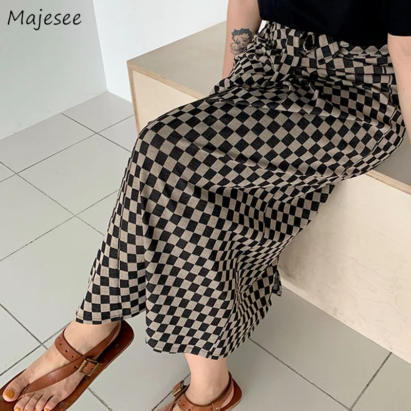 

Skirts Women Design Plaid Leisure Bandage Minimalist Elegant Harajuku Female Clothing Newest Hot Selling Tender Teens Classic
