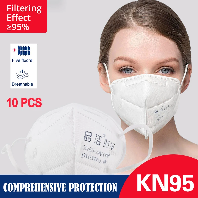 

10PCS Cycling Face Mask Filter KN95 Anit-fog Breathable Dustproof Bicycle Respirator Sports Protection Dust Mask FFP3 Mask
